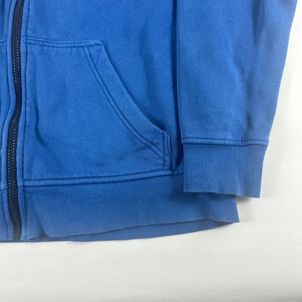 Vintage Hawk's‎ Blue Zip Up Hoodie Hooded Sweatshirt Men's Size S Y2k